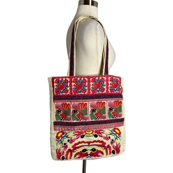 Limited Edition Embroidered Bohemian Tote Bag - Picture 1 of 7